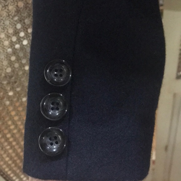 Peplum Navy Blazer with One Button - Picture 3 of 3